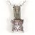 Autre Marque Collana in oro bianco 14K con zaffiro rosa e diamante D'oro - vista 3