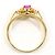 Autre Marque 10K Gelbgold-Ring mit synthetischem Stern-Rubin Golden - Ansicht 3