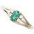 Autre Marque Platin-Ring mit Diamant und Smaragd