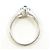 Autre Marque Platin-Ring mit Diamant und Smaragd - Ansicht 2