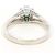 Autre Marque Platin-Ring mit Diamant und Smaragd - Ansicht 3