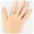 Autre Marque Platin-Ring mit Diamant und Smaragd - Ansicht 6