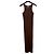 Totême Geripptes Strick-Maxikleid Braun
