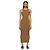 Totême Geripptes Strick-Maxikleid Braun - Ansicht 5