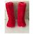 Dolce & Gabbana Botas de pele vermelhas Vermelho - vista 15
