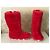 Dolce & Gabbana Botas de pele vermelhas Vermelho - vista 2