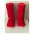 Dolce & Gabbana Botas de pele vermelhas Vermelho - vista 3