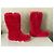 Dolce & Gabbana Botas de pele vermelhas Vermelho - vista 4