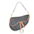 Dior Saddle Bag in denim blu e pelle Marrone  - vista 1