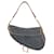 Dior Saddle Bag in denim blu e pelle Marrone  - vista 2
