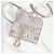Borsa Dior Saddle in tela Dior Oblique Beige Grigio - vista 5