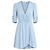 Lanvin Seidenkleid hellblau drapiert