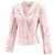 Chaqueta Christian Dior de algodón blanco con estampado floral rosa