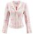 Chaqueta Christian Dior de algodón blanco con estampado floral rosa - vista 3