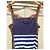Jean Paul Gaultier Gestreiftes Maxi-Kleid Braun Weiß Blau - Ansicht 4