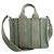 Bolso de mano 2Way de lona Chloé Woody Small verde Beige