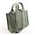 Bolso de mano 2Way de lona Chloé Woody Small verde Beige - vista 3