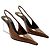 Valentino Décolleté slingback con zeppa in pelle Marrone