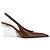 Valentino Décolleté slingback con zeppa in pelle Marrone - vista 2