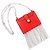 Miu Miu Cartera roja con flecos de cristales - vista 13