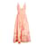 Zimmermann Robe Midi en Lin et Soie Imprimé Floral Multicolore Pêche  - vue 1