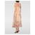 Zimmermann Robe Midi en Lin et Soie Imprimé Floral Multicolore Pêche  - vue 3
