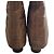 Chanel Botas altas de piel acolchada Castaño - vista 4