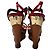 Dsquared2 Sandali con zeppa in pelle rossa Marrone Rosso Multicolore Gold hardware - vista 4