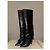 Saint Laurent Niki Botas Altas de Cuero Negro con Flecos - vista 2