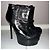 Yves Saint Laurent Tribtoo Botas Plataforma Cuero Negro - vista 4