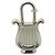 Charm a forma di lucchetto a arpa Hermès Argento - vista 2