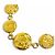 Collana tonda con logo e moneta CHANEL Vintage Coco Mademoiselle D'oro - vista 3