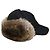 Cappellino Louis Vuitton in nylon e pelliccia di coniglio nero - vista 5