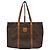 Céline Celine Tote Bag in tela Macadam Marrone