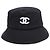Chanel Black Cotton Bucket Hat