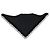 Sciarpa Triangle Fendi in Cashmere e Pelliccia Nera con Frange Nero