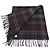 Stola con frange in lana e cashmere a quadri tartan Louis Vuitton Marrone - vista 4