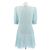 Vestido estampado de seda azul Alessandra Rich - vista 2