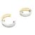 Autre Marque Pendientes bitono en Au750 Dorado - vista 3