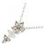 Autre Marque Collana a Fiore in Oro Bianco e Diamanti Au750 Argento - vista 3