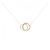 Tiffany & Co Collier Tiffany 1837 Interlocking en argent et or rose