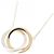 Tiffany & Co Collier Tiffany 1837 Interlocking en argent et or rose - vue 3