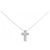 Autre Marque Collana con Croce in Diamanti in Oro Bianco Au750 Argento