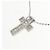 Autre Marque Collana con Croce in Diamanti in Oro Bianco Au750 Argento - vista 4