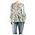 Isabel Marant Etoile Graue Baumwollbluse mit Blumenmuster - Größe UK 12