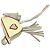 Hermès HERMES Cheval Rodeo Coeur PM Accessorio per borsa / Portachiavi Bianco Giallo - vista 3