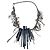 Chanel Collana Autunno-Inverno 2010 Agata e Perle Nero Beige Grigio Marrone chiaro Silver hardware