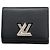 Louis Vuitton Epi Portefeuille Twist Compact Wallet Preto