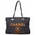Chanel Deauville Chain Tote Bag Blau
