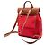Zaino Hermès Red Toile Herbag A Dos Zip Retourne Rosso - vista 2
